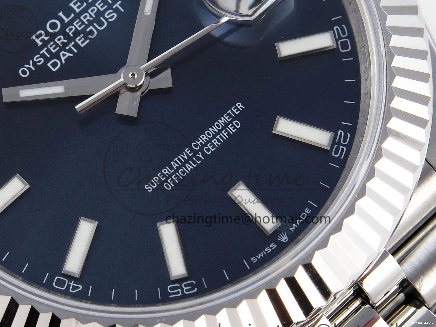 0121 DateJust 41mm 126334 904 SS ARF 1:1 Best Edition Blue Dial Sticks Markers on Jubilee Bracelet SH Unique 1864